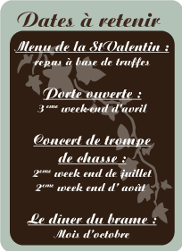 dates à retenir